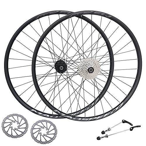 Image of Madspeed7 QR 29" 29er (ETRTO 622x20) MTB Mountain Bike Disc Brake Wheel Set + 8 speed cassette (11-32t) + 160mm Disc Rotors - Taiwan Sealed Bearings Hubs (Very Smooth Hubs) - Double Wall - 32x Spokes