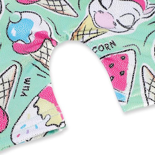 Image of EQSJIU Gymnastics Leotards for Girls Kids Rainbow Mosaic Mermaid Butterfly Stars Leopard Galaxy Tie Dye Cosmos Leopard