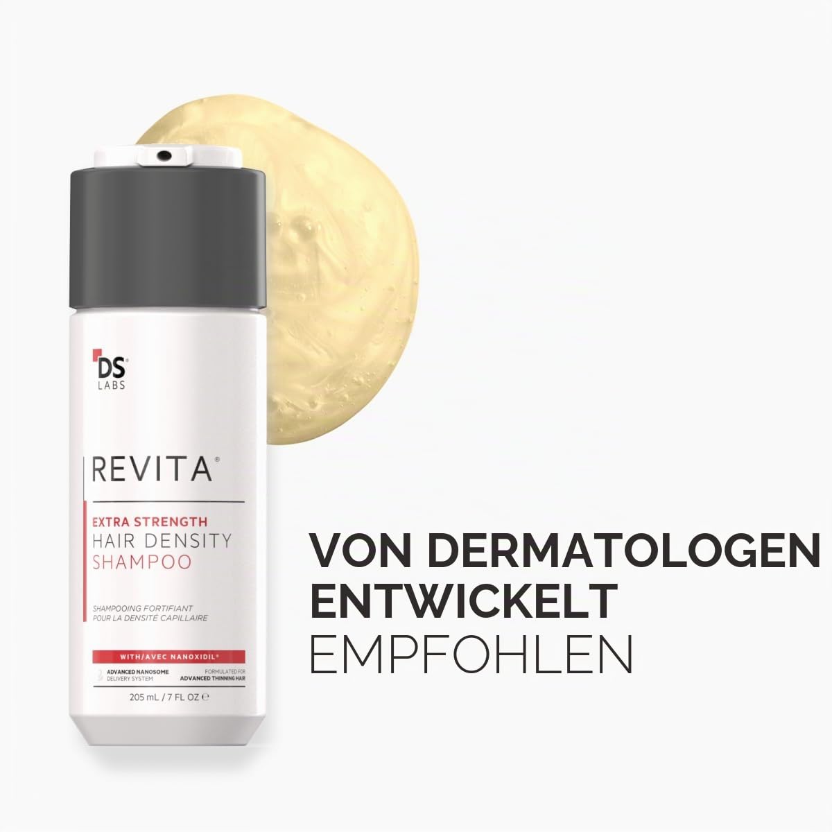 Revita Extra Strength Shampoo – Intensivreinigung für sichtbar volleres, dichteres Haar, leichte Feuchtigkeitspflege, sulfatfrei, farbschonend, 205 ml