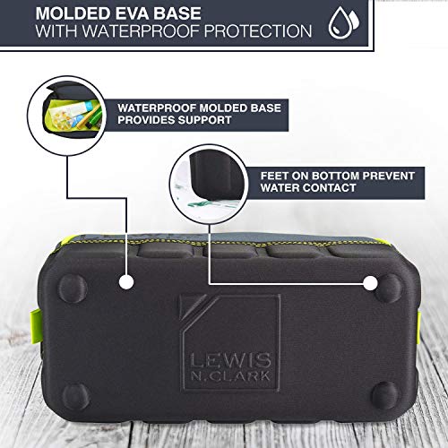 Lewis N. Clark Travelflex Toiletry Kit, Makeup Bag, Shower Caddy + Travel Organizer for Luggage, Carry-on or Suitcase, Classic Side Zip, Charcoal - Image 4
