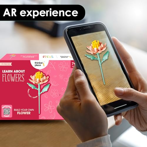 Image of STEM Water Lilies Flower Building Blocks Set (79 Pcs, 12-in-1) | DIY Flower Pen Stand Kit for Kids 6+ Years (Boys & Girls) | Creative Craft & Learning Toy | Ideal Gift for Kids
