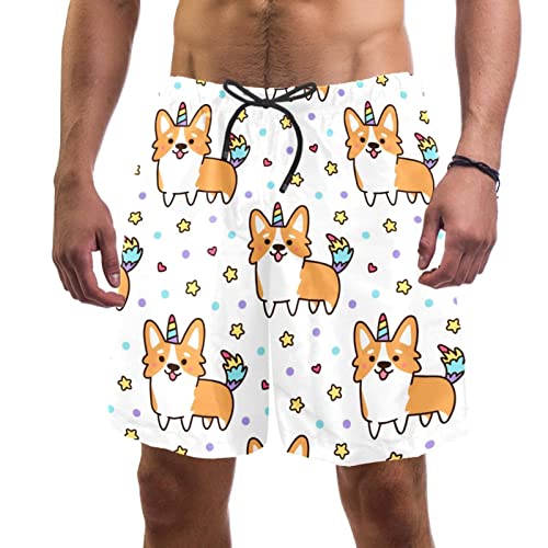 Maillot de bain pour hommes HadHfun : short de plage Corgi à séchage rapide