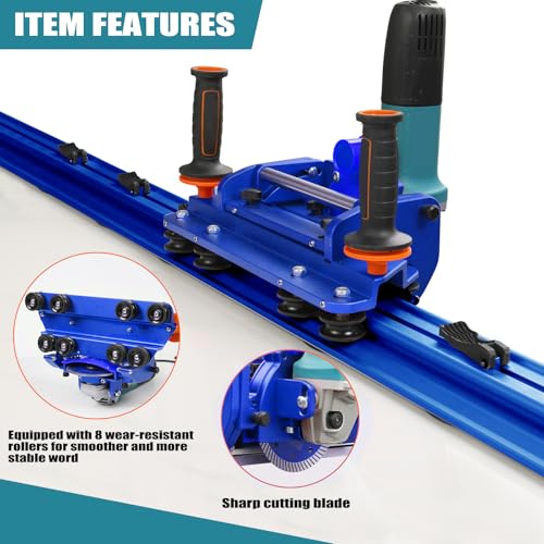 Image of Electric Orbital Angle Grinder Tile Cutter for Large Ceramic Porcelain Tiles Up to 124 inches, Precise Ceramic Tile Cutting Tool Including pumps(Grinder not included)