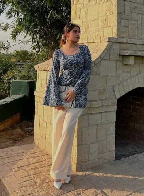 Image of Womens Rayon Full Sleeve Square Neck Printed Short Kurti Stylish Ethnic & Casual Wear Top for Office, College & Daily Use