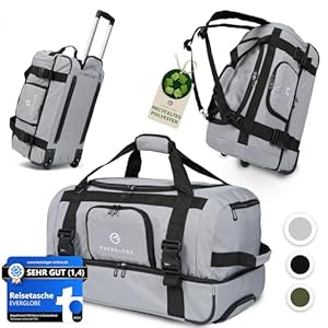Everglobe R002 Reisetasche mit Rollen 60L