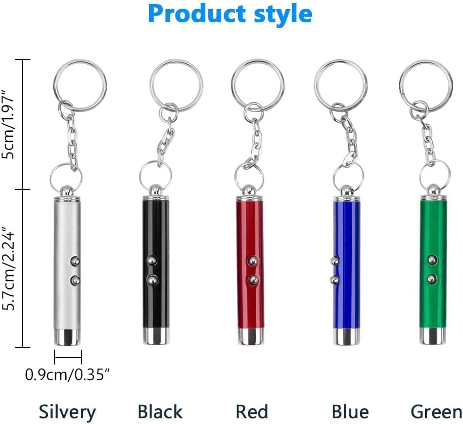 6 Stück LED Pointer Katzen Hund Spielzeug, Interaktives Fangspiel für Katzen, Taschenlampe Light Licht für Haustiere Trainingsgerät, Nachtbeleuchtung Cat Chase Toys