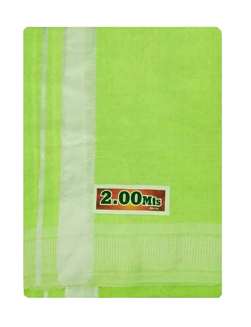 Cotton Single Layer Colored Dhoti 1.8 Meters Length Lungi Sarong With Resham Designer Border Dhotis