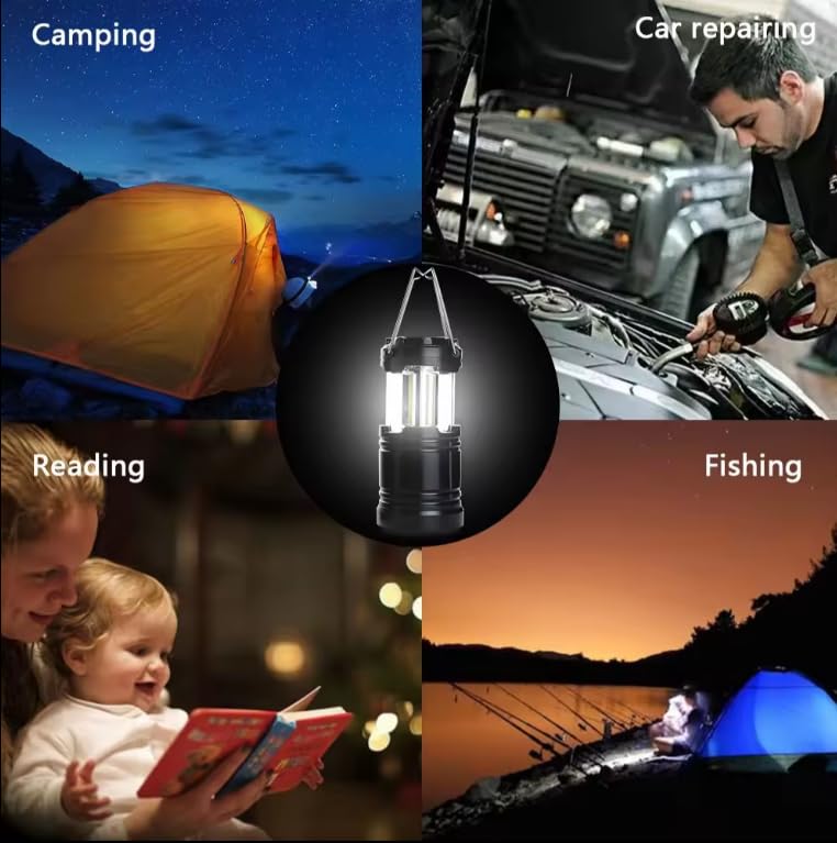 Lanterns for Power outages, LED Camping Lamp, Foldable Light for Outdoor Use,Power Outage Essentials,Emergency Lights for Home,Battery Operated Lantern,Desk lamp, Camping Essentials