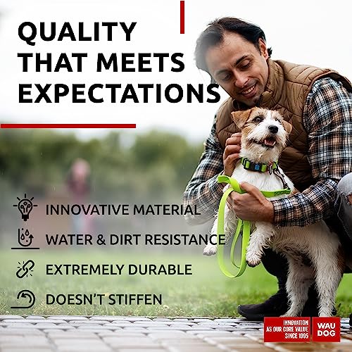 Collar impermeable WAUDOG ajustable con placa QR para perros miniatura 4
