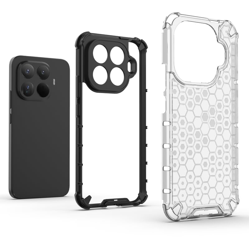 Image of Plastic Bumper Back Case Cover for Xiaomi 15T Pro /Mi 15T Pro 5G (Transparent)
