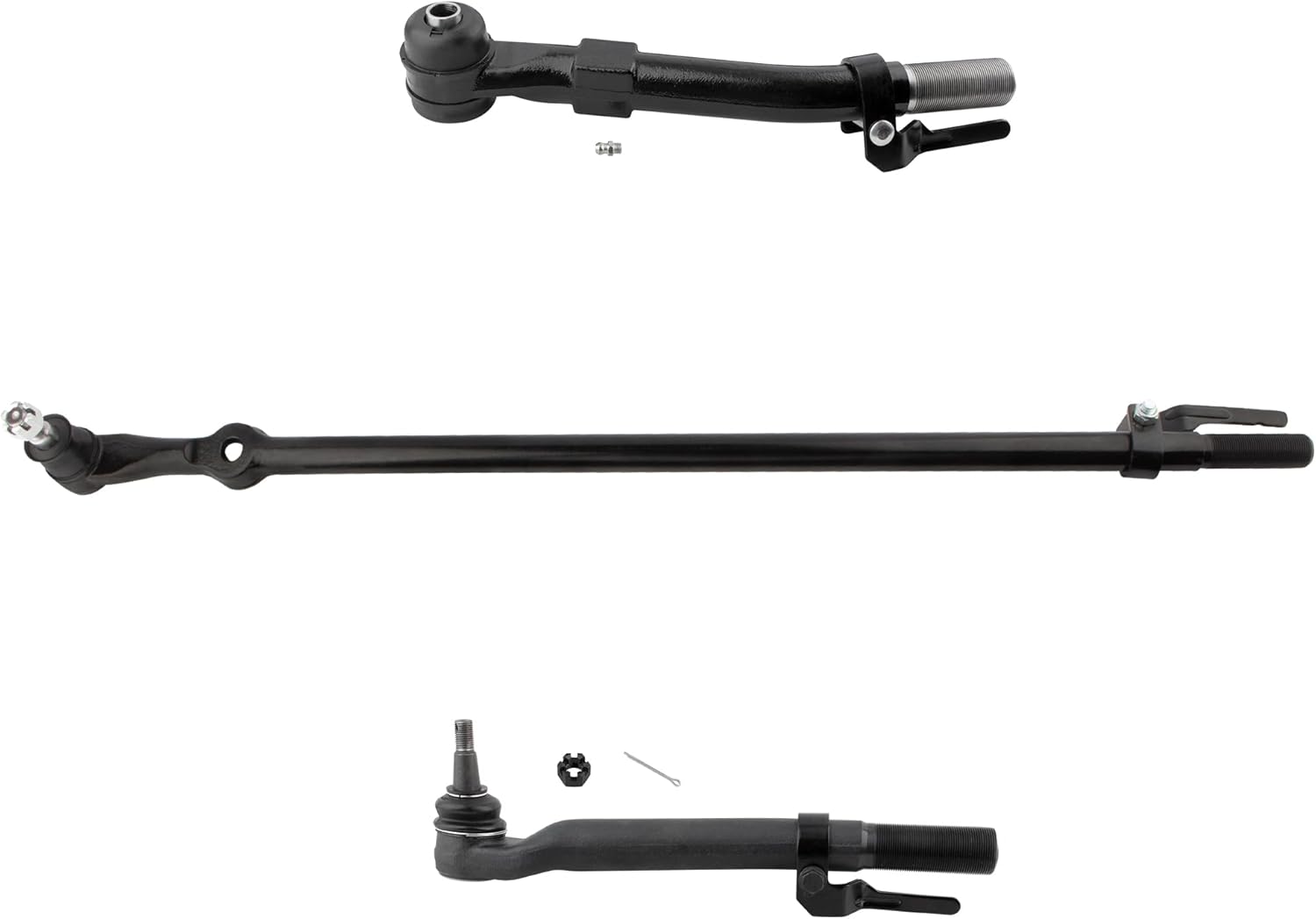 3Pcs Front Suspension Drag Link and Outer Tie Rod End Links Fit For Ford F-250 F-350 Super Duty 2005-2016 Cab Pickup (4WD) Replace# DS80749 ES80754 ES80755