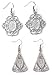 Earring Wire Hooks for 14mm x 10mm Cabochon Settings, 20 Pack (10 of Each) Antique Filigree Design for DIY Jewelry Making