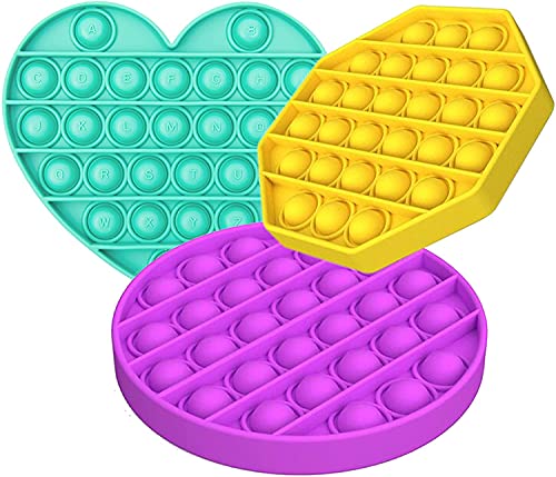 Image of pop it Fidget Toys, pop it Fidget Toy Set | pop its Fidget Toys, Fidget Toys pop it Rainbow, pop it Toy, | poppit Fidget Toy, Rainbow pop it, Push pop Bubble Fidget Toy (Three Colors)