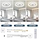 JDONG Deckenventilator mit Beleuchtung und Fernbedienung 54W LED Kristall Deckenleuchte Leise Ventilator mit Timer für Wohnzimmer Esszimmer Schlafzimmer Lampenschirm mit Kristalleffekt