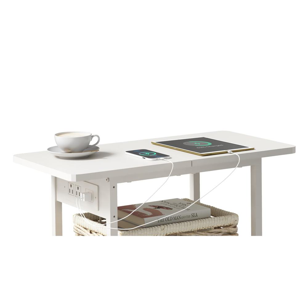 Amazon.com: LIDYUK End Table with Charging Station, Narrow Side