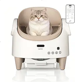 Caixa de areia inteligente autolimpante com controle automático e livre de odor para gatos com grandes sacos descartáveis, design de topo aberto para famílias de um ou vários gatos