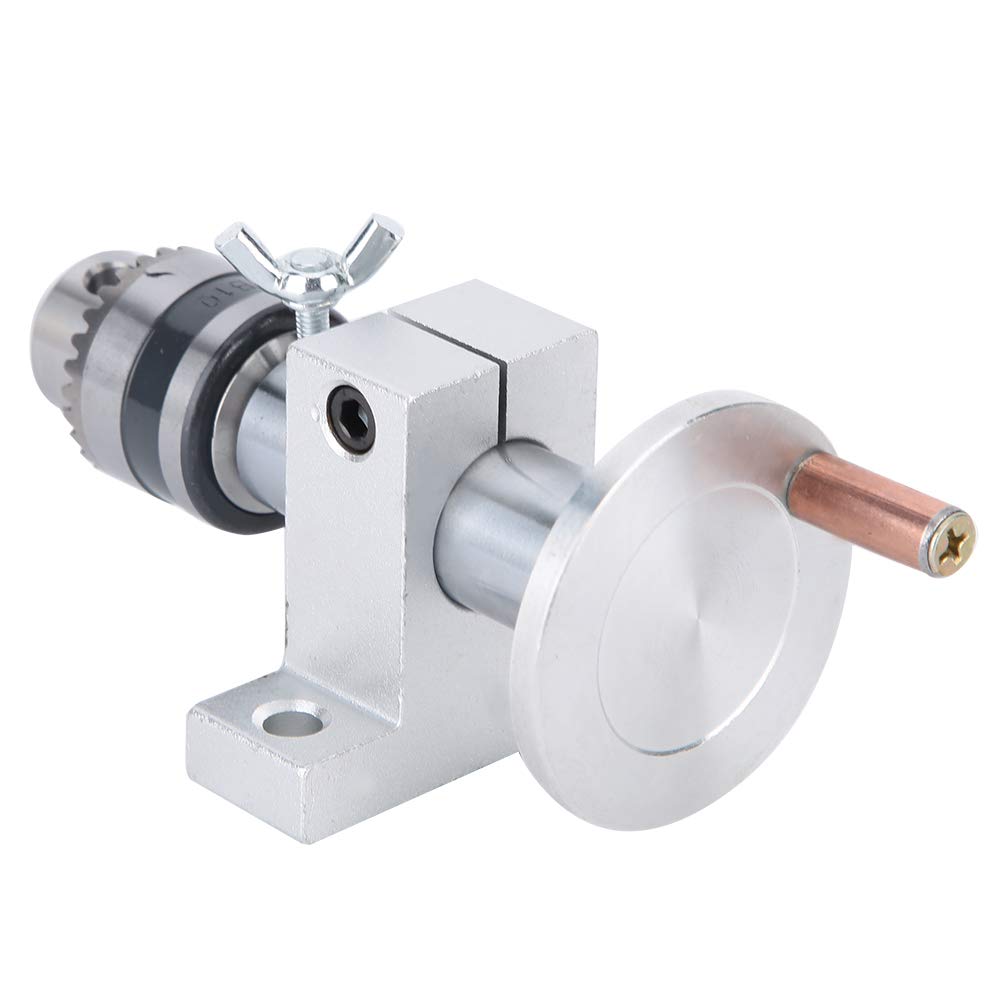 Yctze Centro Girevole Regolabile per la Lavorazione del Legno Fai-da-te con Chiave per Mini Tornio, Getto Centrale Conico Telescopico, Ideale per Contropunta in Legno