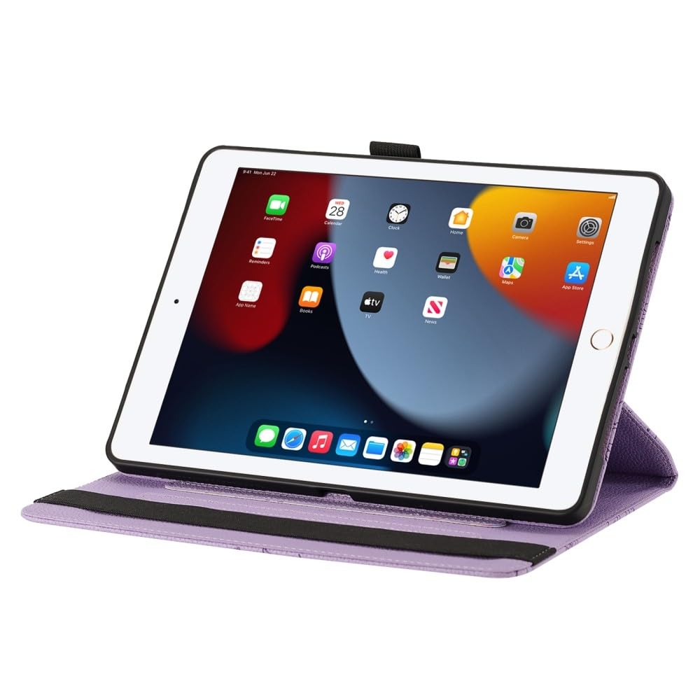 Generic Étui compatible avec Samsung Galaxy Tab S8 Ultra 14,6 SM-X900 SM-X906 (couleur : violet) étui intelligent rotatif antichoc en cuir motif papillon