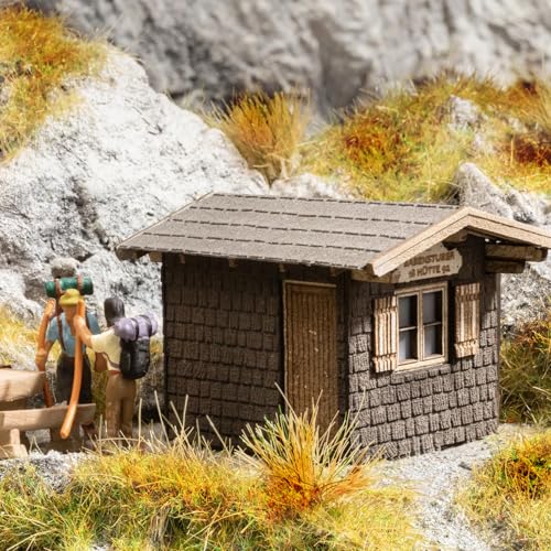 Warmtree 20 Pcs Static Grass Bushy Tufts Lowland Shrubs Model Kit Scenery Model DIY Miniature for Train Landscape Railroad Scenery Sand Military Layout Model War Gaming Terrain(Autumn Brown) - Image 7