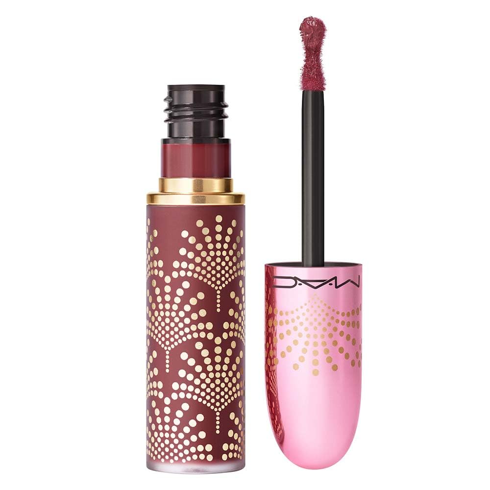 MACLimited Edition Bubbles & Bows Collection Powder Kiss Liquid Lipcolour - Cheers Dears (Red Wine) - 0.17 fl oz / 5 mL