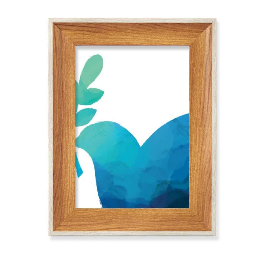 Cadre de photo en bois bleu pour personnaliser votre bureau