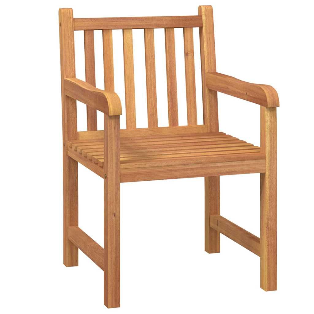 Set di mobili da giardino in teak massello da 4 pezzi, design elegante, piano solido, sedie da giardino in teak con schienale e braccioli, robusto e impermeabile,