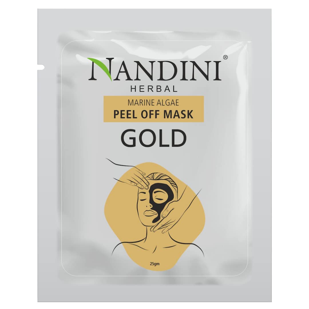 NANDINI HERBAL CARE PRIVATE LIMITED Marine Algae Peel Off Mask Gold, For Age Spots and Hyperpigmentation