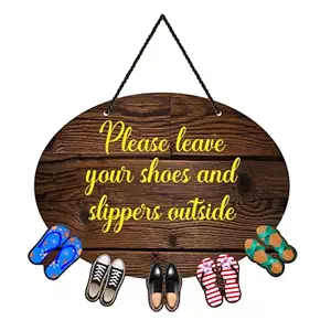 EXPLEASIA Decorative Wall Hanging Wooden Art Decoration Item for Home | Office| Motivational quotes decor| Home Decor| Gift Items (Shoe Sign)