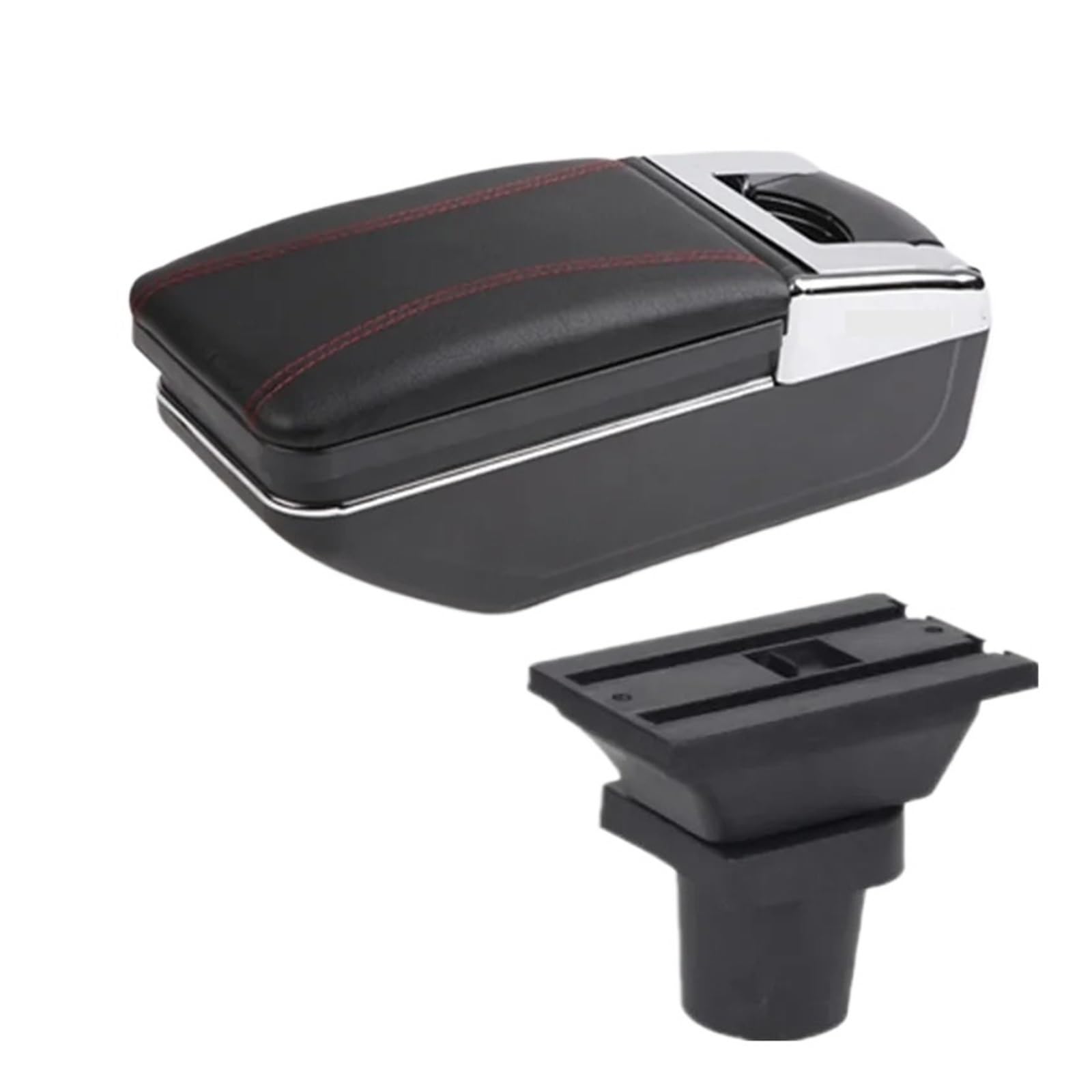 UMDJJU For Focus Mk1 Armrest Box Car Center Storage Interior Retrofit Accessories Car Centre Console Armrest Box(A1 red line NO USB)