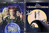 Wild Witches Disney Hocus Pocus + Jack Skellington Nightmare Before Christmas DVD Tim Burton Creepy Movie Family Pack