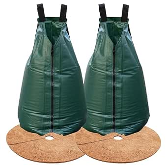 20-Gallon Tree Watering Bag Kit with Coconut Fiber Mulch Mats, 2-Pack