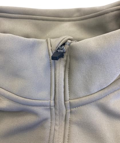 Fleece Pullover 1/4 Zip Jacket, Flat Dark Earth with Front Logo, Kangaroo Pouch, Arm & Chest Pocket3