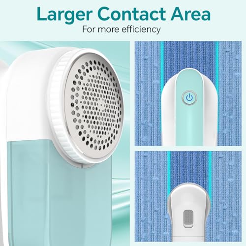 Image of BEAUTURAL Fabric Shaver and Lint Remover, Rechargeable Sweater Defuzzer with 2 Speeds, 1 Replaceable 6-Leaf Blade, Remove Fuzz, Lint Balls, Pills, Bobbles for Clothes and Furniture