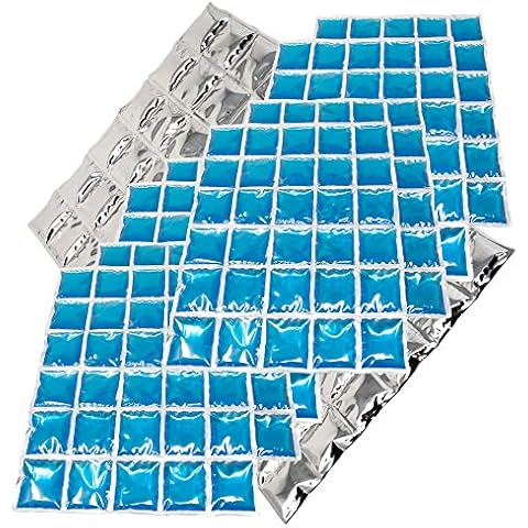 ToCi cooling mat, large gel cooling pad with 30 cooling cells, flexible ice pack, cooling compress, ice packs individually and in a set - Pack of 4 Cover