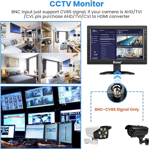 Image of Eyoyo 12 Inch TFT Small Monitor 1366x768 & 12 Inch 2K Monitor IPS Screen