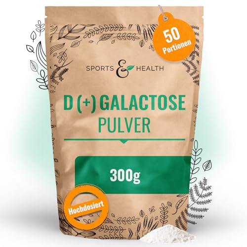 D (+) Galactose Pulver 300g 50 Portionen 6g D(+) Galactose pro Tagesdosierung Einfachzucker Schleimzucker ohne Zusatzstoffe Vegan