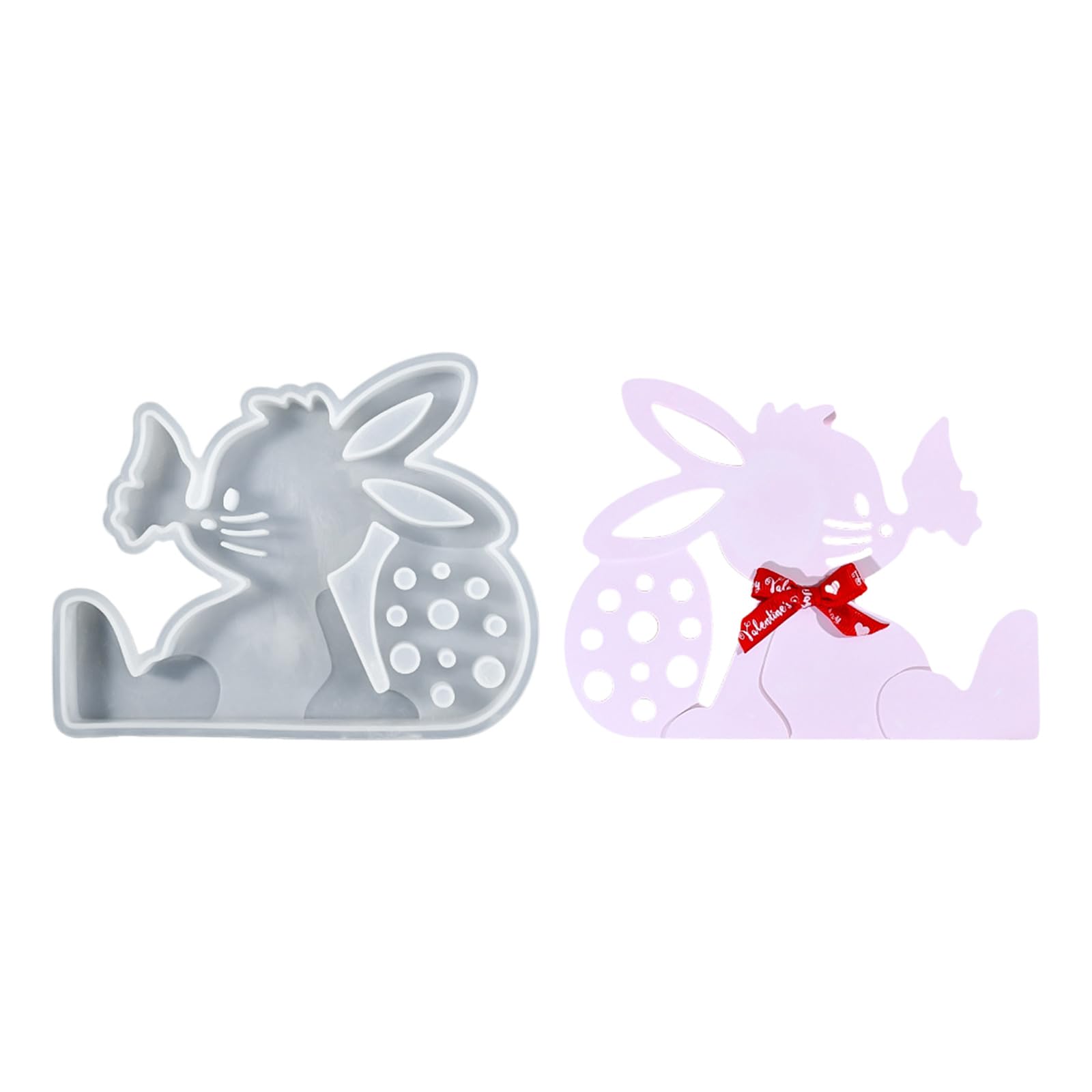 Tsophreniq Food Safe Silicone Easter Rabbits Mold for Resin Decorations Mold Silicone