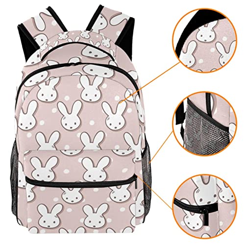 Sac à dos imprimé lapin et pois compartimenté avec porte-bouteille - 3