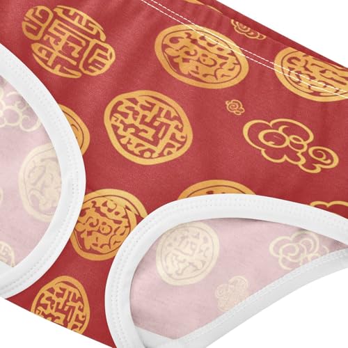 Girls' Sport Panties Breathable Underwear for Kid Red Traditional4