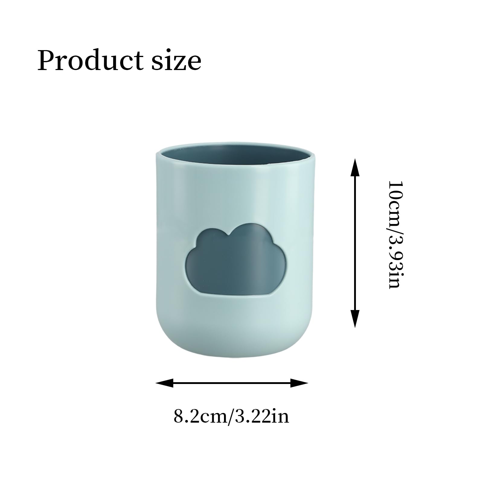 Amexo 4 Pcs Vasos para Cepillos de Dientes, Vaso para Enjuague Bucal, Vaso de Baño, Vaso para Cepillos de Dientes, Vaso de Plástico, Vaso de Agua, Vaso para Cepillo de Dientes, Diámetro de 8 × 10 Cm