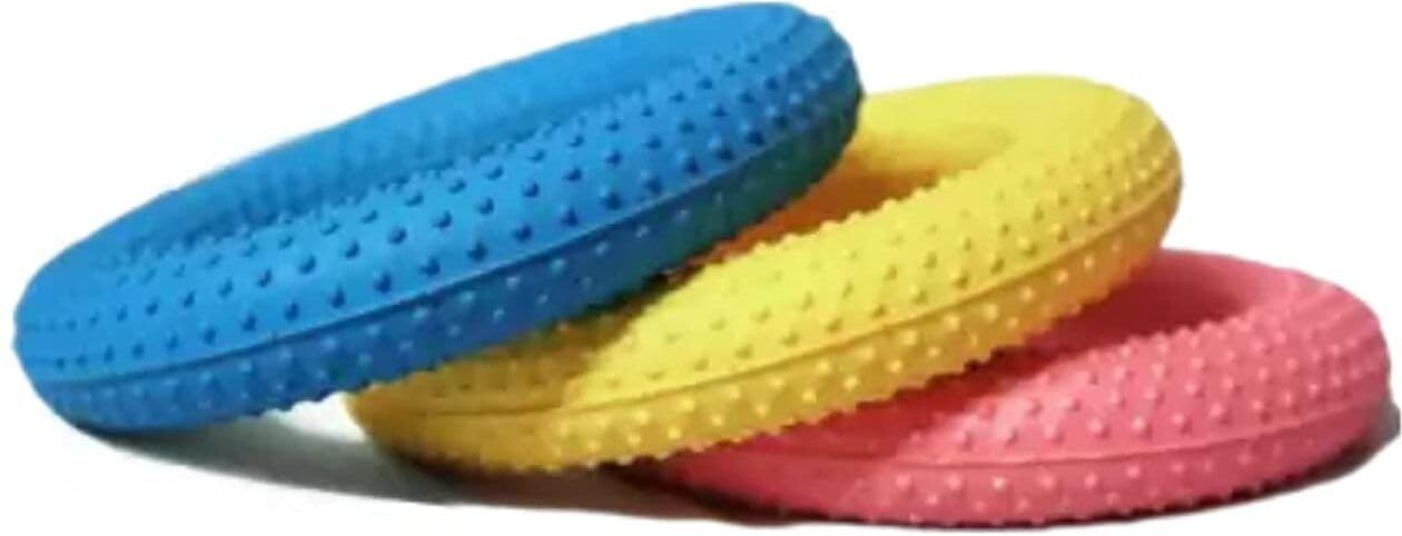 Rubber Ring Multicolor- Dotted Rubber Tennikoit Ring Rubber Tennikoit Ring (Pack of 3)-image-1