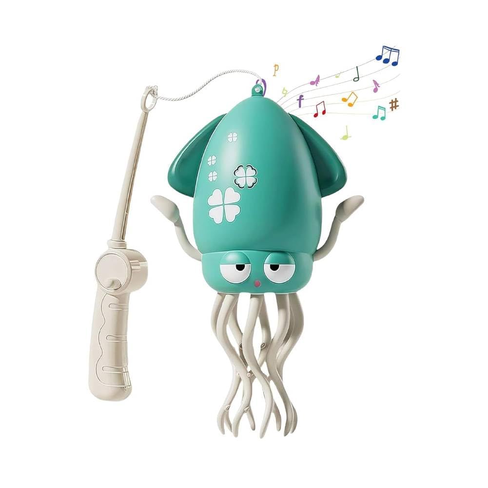 Magic Dancing Octopus Toy for Kids, Robotic 8-Leg Crawling Octopus with Automatic Obstacle Sensor, Toy with Music and Lights, Fun Educational Gift for Boys and Girls (Green)