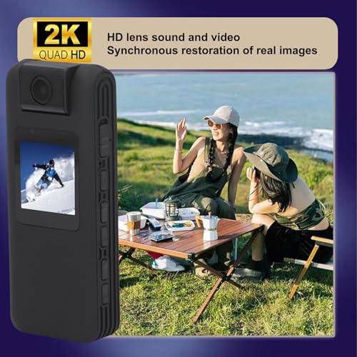 Wisoqu Body Camera with Audio and Video Recording, 1080P FHD Body Cam with 180° Rotating Lens, 10HR Battery & Night Vision, Wearable Camera for Pet, Home, Office, Sports