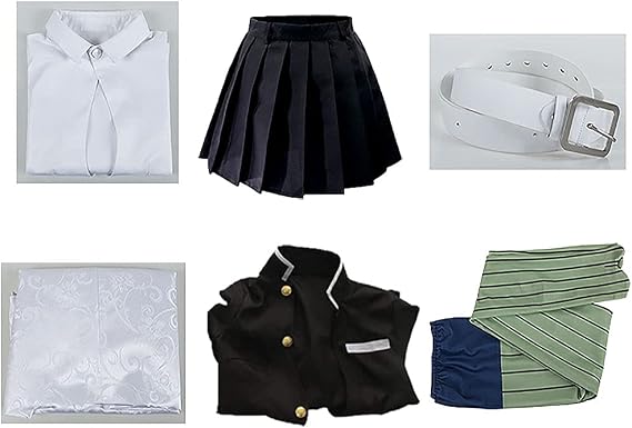 Tkieio Kanroji Mitsuri Cosplay Costume Outfit Uniform Kimono Clothes Full Set