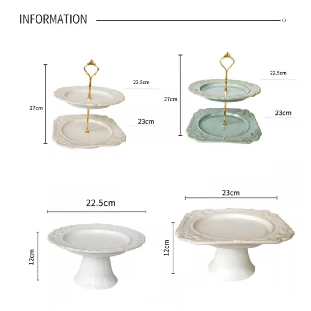 Stand di Dolci Delicata Alzata per Torta da Tavolo in Ceramica per servire ed esporre Torte da Dessert, Squisito Supporto per Snack per Ristorante Tea Party Regalo per l'arredamento