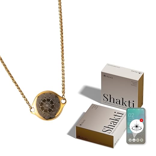 ResQ Safety Necklace for Women, Medical Alert & Personal Alarm Necklace with Fall Detection, GPS Tracker, 24/7 Human Agent Support, Bluetooth Smart Life Alert Jewelry, Shakti V2 (Gold)