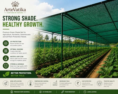 Image of Green Shade Ne.t UV Block | Multipurpose Garden & Balcony Ne.t | Portable Greenhouse Protection Ne.t UWC-TARP-75-10X15