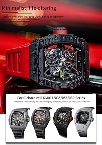 Bracelet Richard Mille en caoutchouc noir 19mm avec interface métal - 7