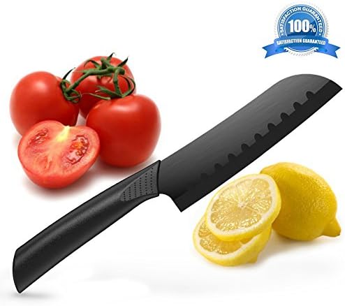 Ceramic Santoku/Specialty Knife– Best & Sharpest 5" Professional Kitchen Knife – Hardest Blade Available That Doesn’t Need Sharpening! FREE Stylish Blade Cover!