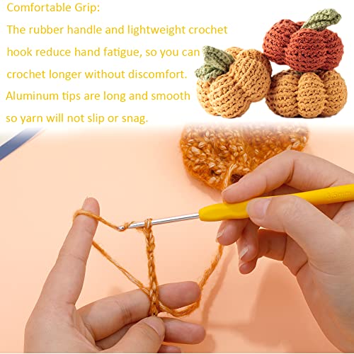 Image of Crochet Hook, 3.5 mm Ergonomic Crochet Hook, Crochet Needles for Arthritic Hands, Knitting Needles with Soft Handle Beginners and Experienced Hobbyists (3.5 mm)